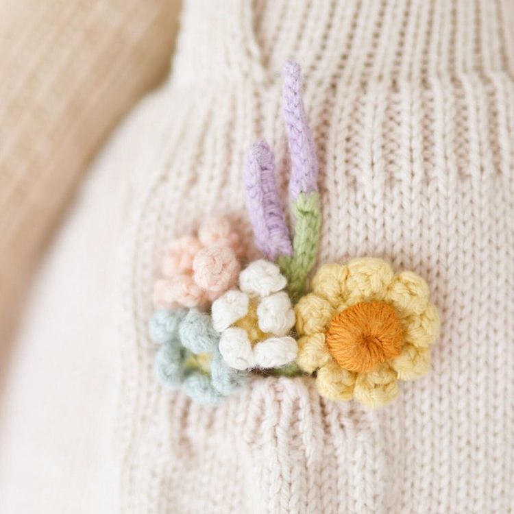 Regular 20 Goldie the Honey Bear Hand-Knit Doll - Image 5