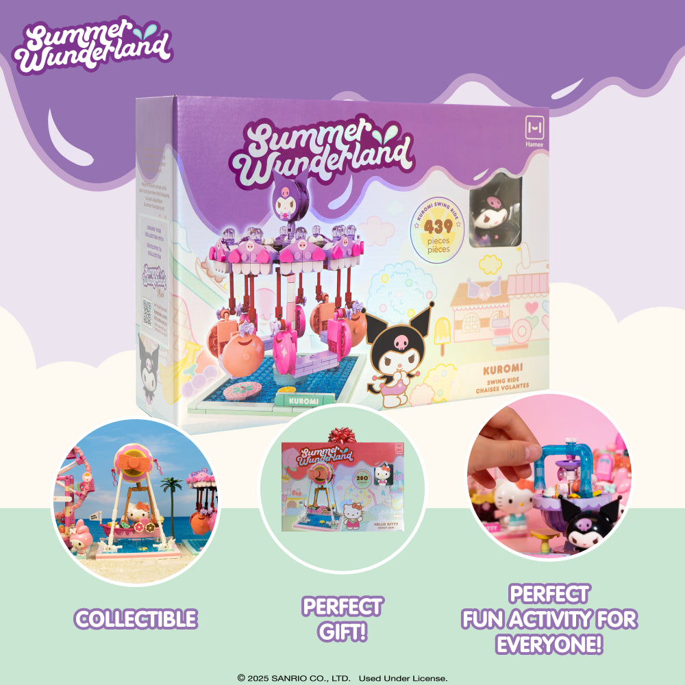 Sanrio Building Blocks Summer Wunderland - Kuromi Swing Ride - Image 2