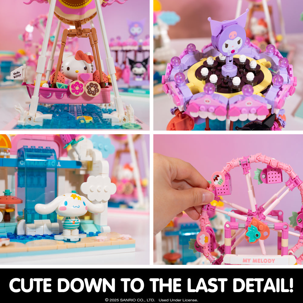 Sanrio Building Blocks Summer Wunderland - Kuromi Swing Ride - Image 3
