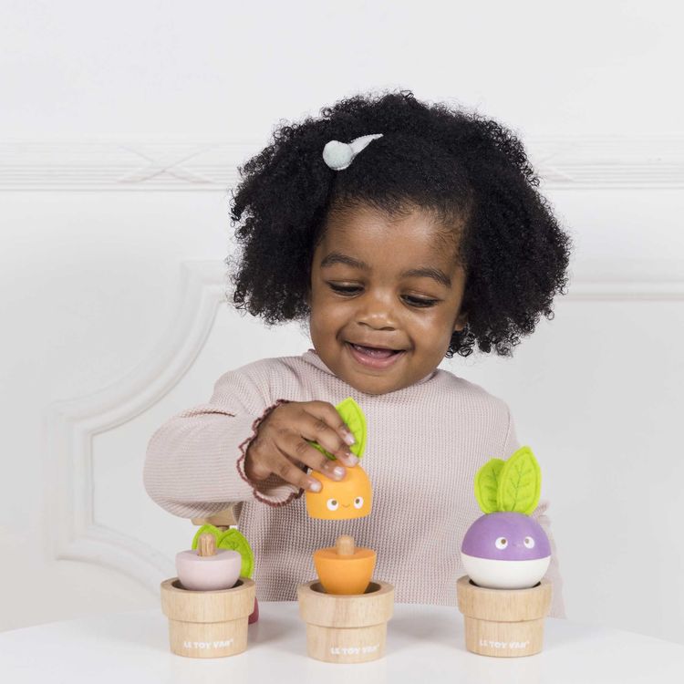 Stacking Wooden Veggies - 9 Pieces - Image 2