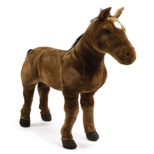 Standing Brown Horse Plush - 31.5