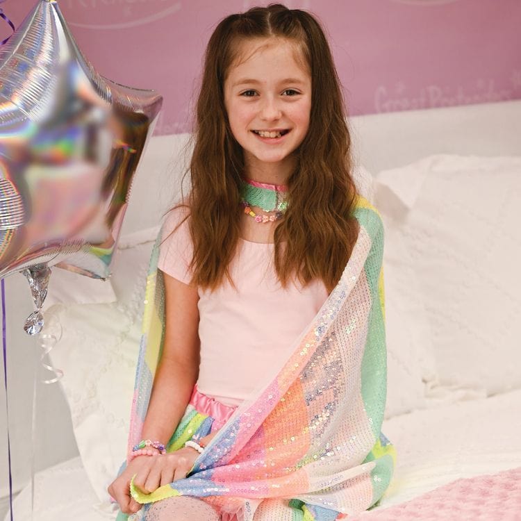 Stripy Sequin Cape - Size 4-6 Years - Image 2