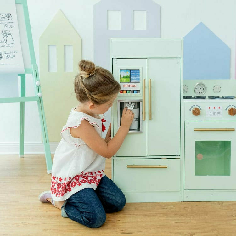 Teamson Kids Little Chef Charlotte 2-Piece Modular Wooden Play Kitchen. Mint - Image 2
