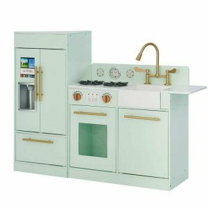 Teamson Kids Little Chef Charlotte 2-Piece Modular Wooden Play Kitchen. Mint