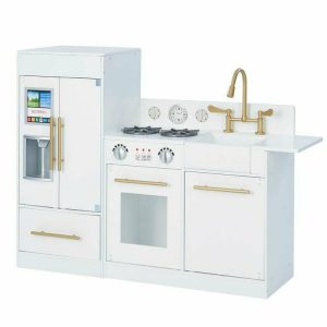 Teamson Kids Little Chef Charlotte Modern Modular Wooden Play Kitchen. White