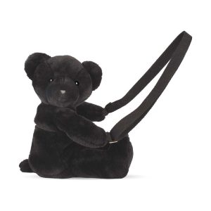 Teddy Bear Plush Bag - Black