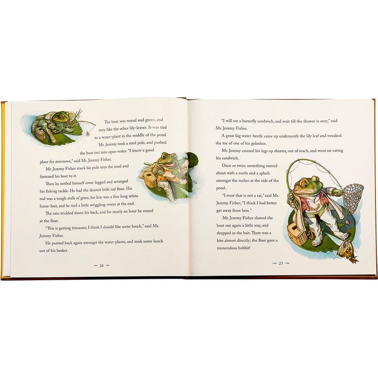 The Classic Tale of Peter Rabbit Book in Tan Bonded Leather - Image 6