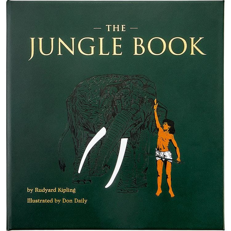 The Jungle Book in Green Bonded Leather