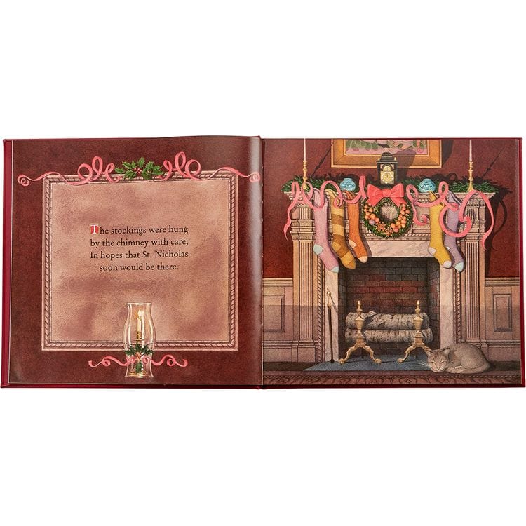 The Night Before Christmas Book in Red Bonded Leather - Image 2