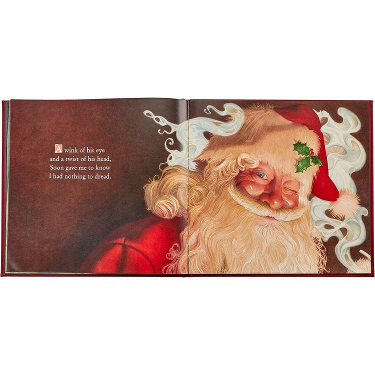 The Night Before Christmas Book in Red Bonded Leather - Image 5