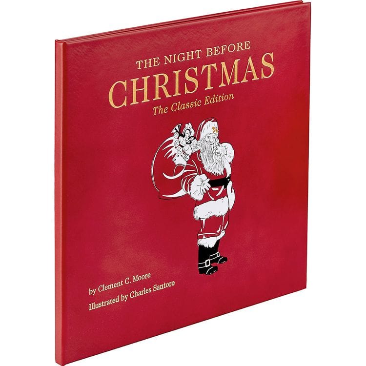 The Night Before Christmas Book in Red Bonded Leather - Image 6