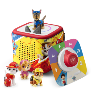 Tonies PAW Patrol Toniebox 2 Bundle with Tonieplay Game. Sleeve and 4 Tonies - Sunset Red