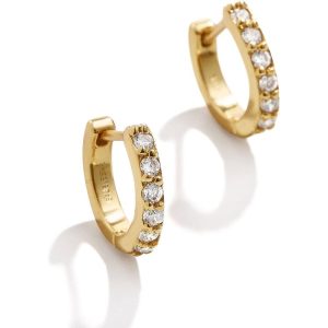 Tori 18K Gold Kids' Hoop Earrings - Gold/Pav??
