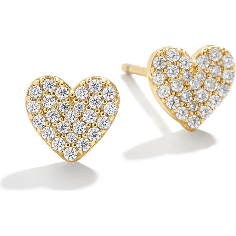 Whole Lotta Heart 18K Gold Kids' Earrings - Pav??